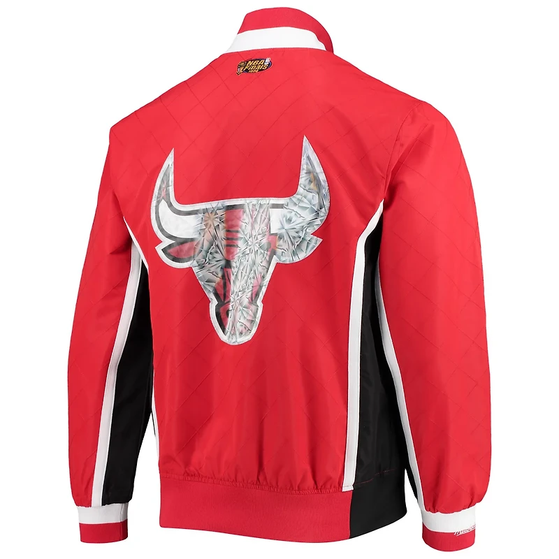 Chicago Bulls Mitchell  Ness Hardwood Classics 75th Anniversary Authentic Warmup Full-Snap Jacket