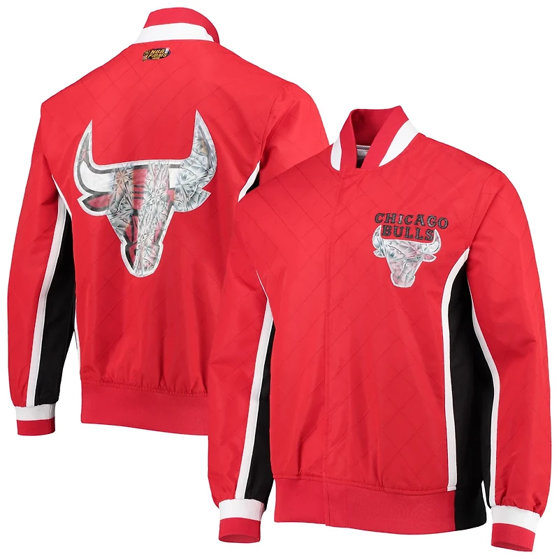 Chicago Bulls Mitchell  Ness Hardwood Classics 75th Anniversary Authentic Warmup Full-Snap Jacket