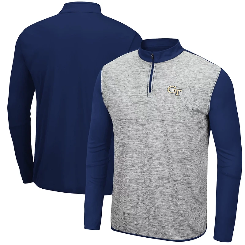 Colosseum / Georgia Tech Yellow Jackets Prospect Space-Dye Quarter-Zip Jacket