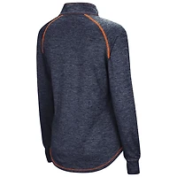 Colosseum Heather Virginia Cavaliers Bikram Lightweight Fitted Quarter-Zip Long Sleeve Top