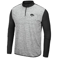 Colosseum Heathered Gray/ Iowa Hawkeyes Prospect Quarter-Zip Jacket