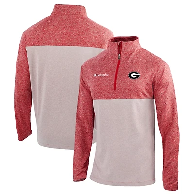Columbia /Gray Georgia Bulldogs Omni-Wick Rockin' It Quarter-Zip Pullover Top