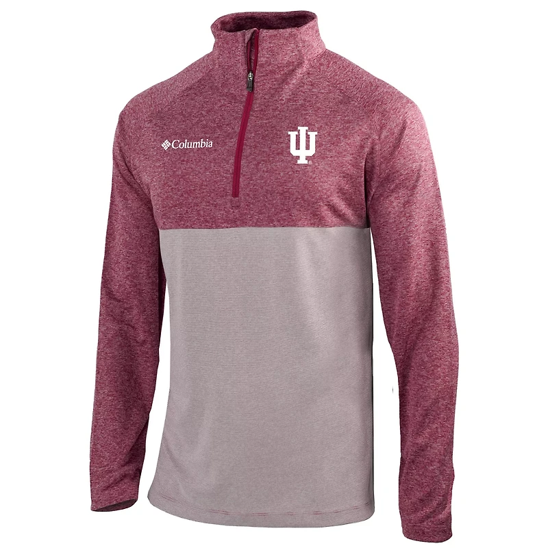 Columbia /Gray Indiana Hoosiers Omni-Wick Rockin' It Quarter-Zip Pullover Top
