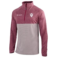 Columbia /Gray Indiana Hoosiers Omni-Wick Rockin' It Quarter-Zip Pullover Top