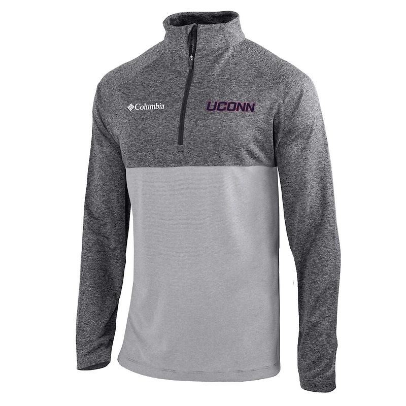 Columbia /Light UConn Huskies Omni-Wick Rockin' It Quarter-Zip Pullover Top