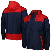 Columbia /Red Atlanta Braves Omni-Shade Flash Forward Challenger Full-Zip Windbreaker Jacket