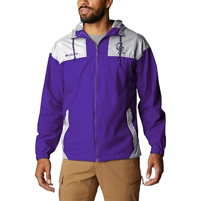 Columbia /White Colorado Rockies Omni-Shade Flash Challenger Full-Zip Windbreaker Jacket