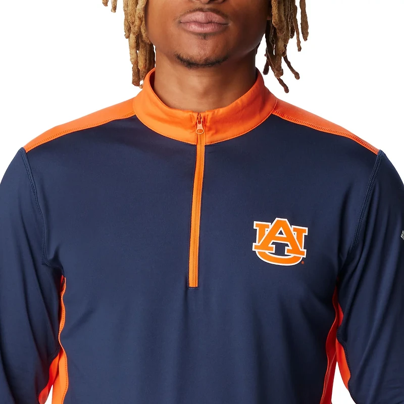 Columbia Auburn Tigers Tech Trail Omni-Shade Quarter-Zip Top