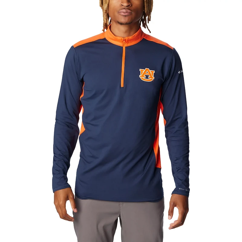 Columbia Auburn Tigers Tech Trail Omni-Shade Quarter-Zip Top