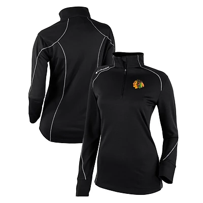 Columbia Chicago hawks Omni-Wick Shotgun 20 Quarter-Zip Pullover Top