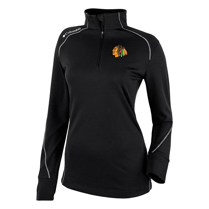 Columbia Chicago hawks Omni-Wick Shotgun 20 Quarter-Zip Pullover Top