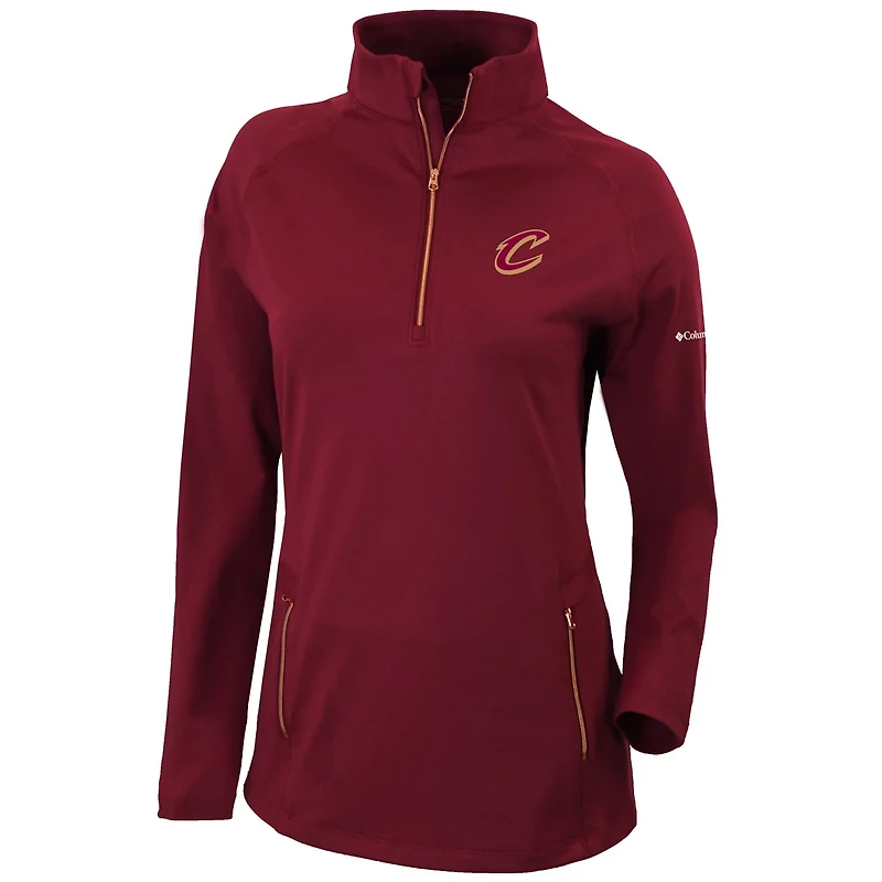 Columbia Cleveland Cavaliers Omni-Wick Outward Nine Quarter-Zip Pullover Top