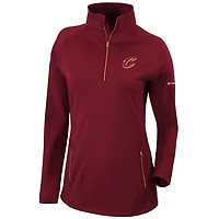 Columbia Cleveland Cavaliers Omni-Wick Outward Nine Quarter-Zip Pullover Top