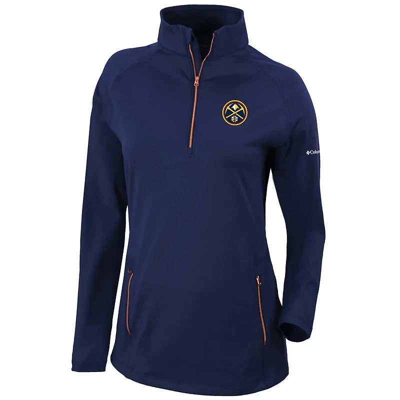 Columbia Denver Nuggets Omni-Wick Outward Nine Quarter-Zip Pullover Top
