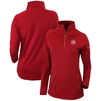 Columbia Detroit Pistons Omni-Wick Outward Nine Quarter-Zip Pullover Top