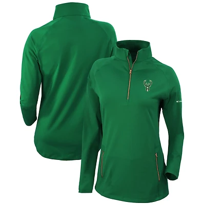 Columbia Forest Milwaukee Bucks Omni-Wick Outward Nine Quarter-Zip Pullover Top