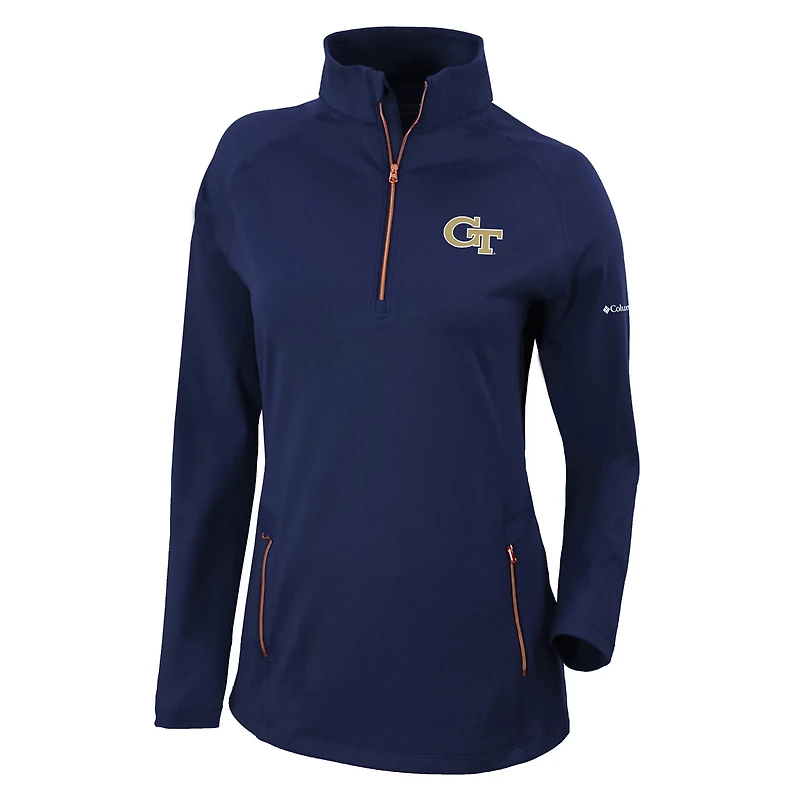 Columbia Georgia Tech Yellow Jackets Outward Nine Quarter-Zip Pullover Top