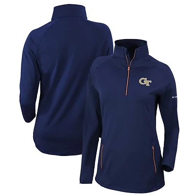Columbia Georgia Tech Yellow Jackets Outward Nine Quarter-Zip Pullover Top