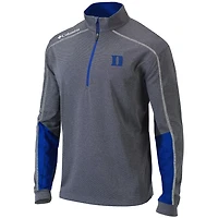 Columbia Gray/ Duke Blue Devils Omni-Wick Shotgun 20 Quarter-Zip Pullover Top