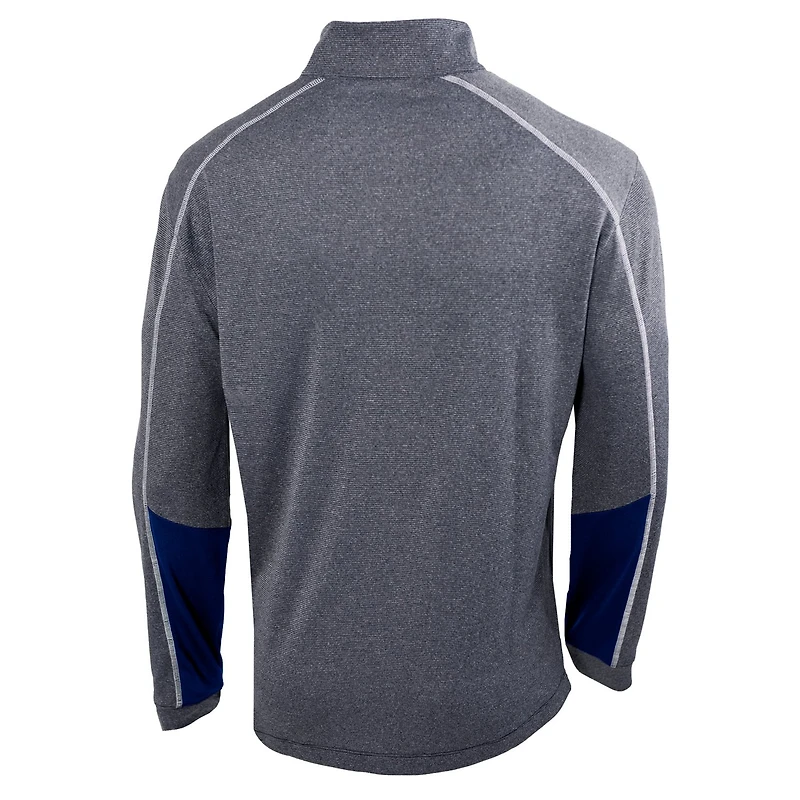 Columbia Heathered Gray/ Penn State Nittany Lions Omni-Wick Shotgun 20 Quarter-Zip Pullover Top