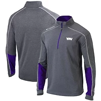 Columbia Heathered Gray/ Sacramento Kings Omni-Wick Shotgun 20 Quarter-Zip Pullover Top