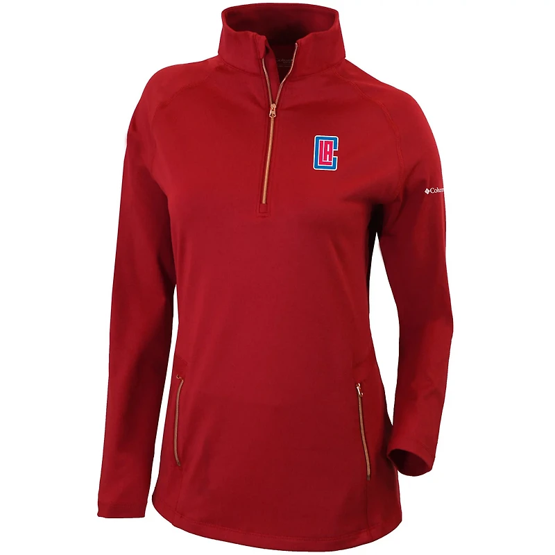 Columbia LA Clippers Omni-Wick Outward Nine Quarter-Zip Pullover Top