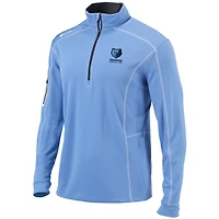 Columbia Light Memphis Grizzlies Shotgun Omni-Wick Quarter-Zip Pullover Jacket
