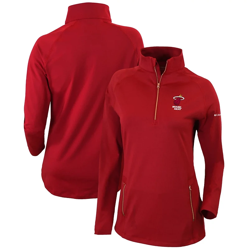 Columbia Miami Heat Omni-Wick Outward Nine Quarter-Zip Pullover Top