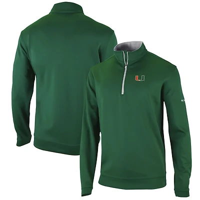 Columbia Miami Hurricanes Omni-Wick Wickhams Hills Quarter-Zip Pullover Top