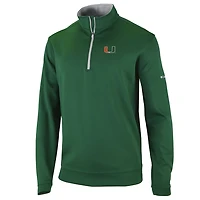 Columbia Miami Hurricanes Omni-Wick Wickhams Hills Quarter-Zip Pullover Top
