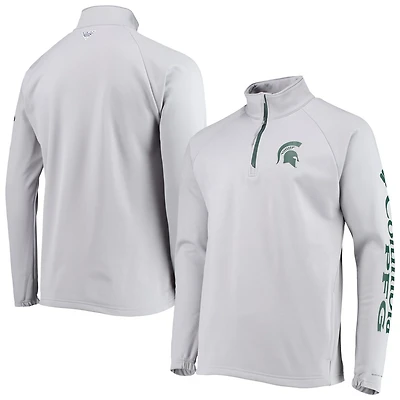 Columbia Michigan State Spartans Terminal Tackle Fleece Raglan Omni-Shade Quarter-Zip Jacket