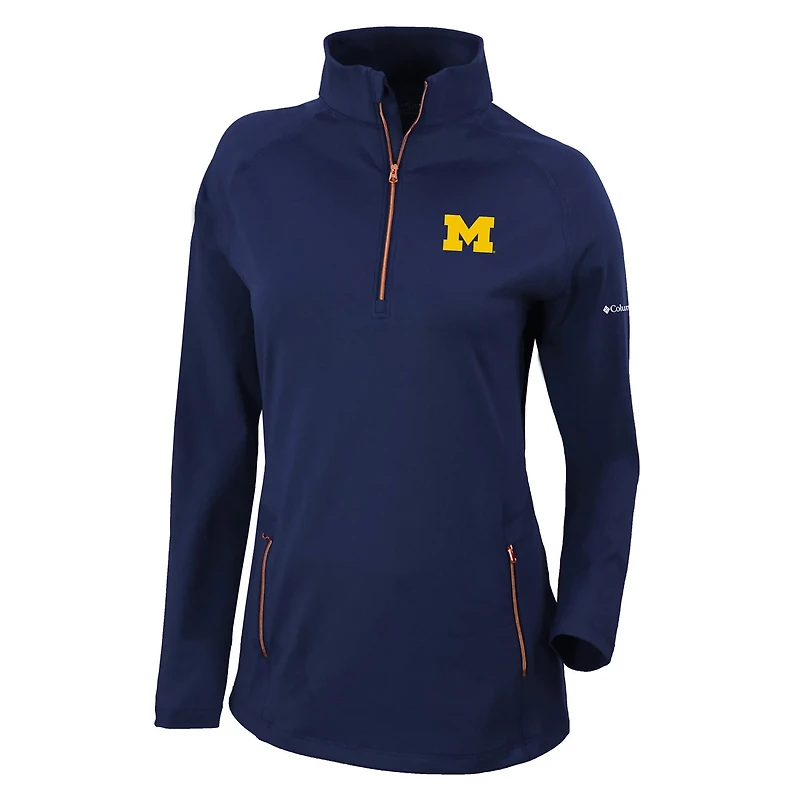 Columbia Michigan Wolverines Outward Nine Quarter-Zip Pullover Top