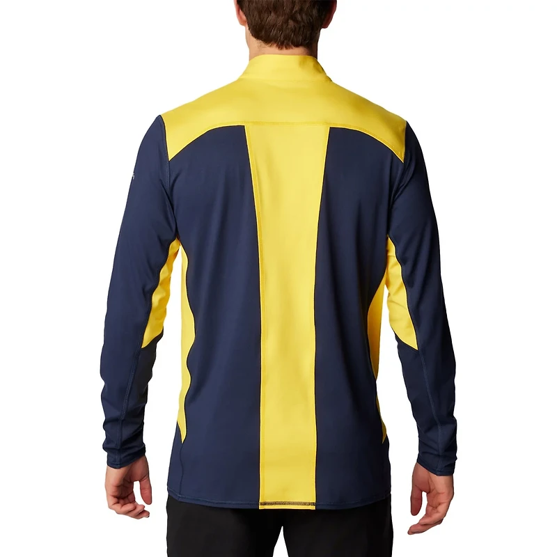 Columbia Michigan Wolverines Tech Trail Omni-Shade Quarter-Zip Top