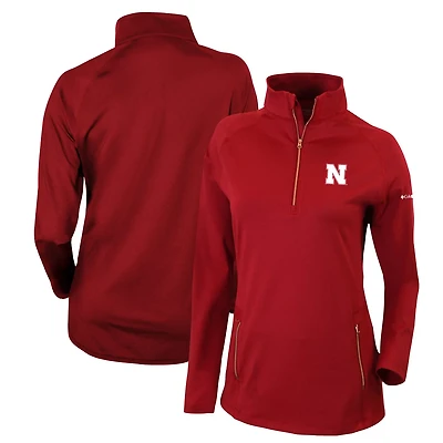 Columbia Nebraska Huskers Outward Nine Quarter-Zip Pullover Top