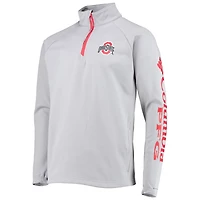 Columbia Ohio State Buckeyes Terminal Tackle Fleece Raglan Omni-Shade Quarter-Zip Jacket