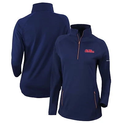 Columbia Ole Miss Rebels Outward Nine Quarter-Zip Pullover Top
