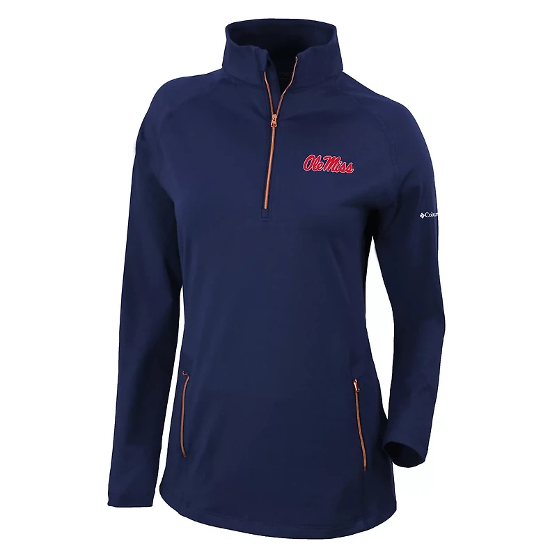 Columbia Ole Miss Rebels Outward Nine Quarter-Zip Pullover Top