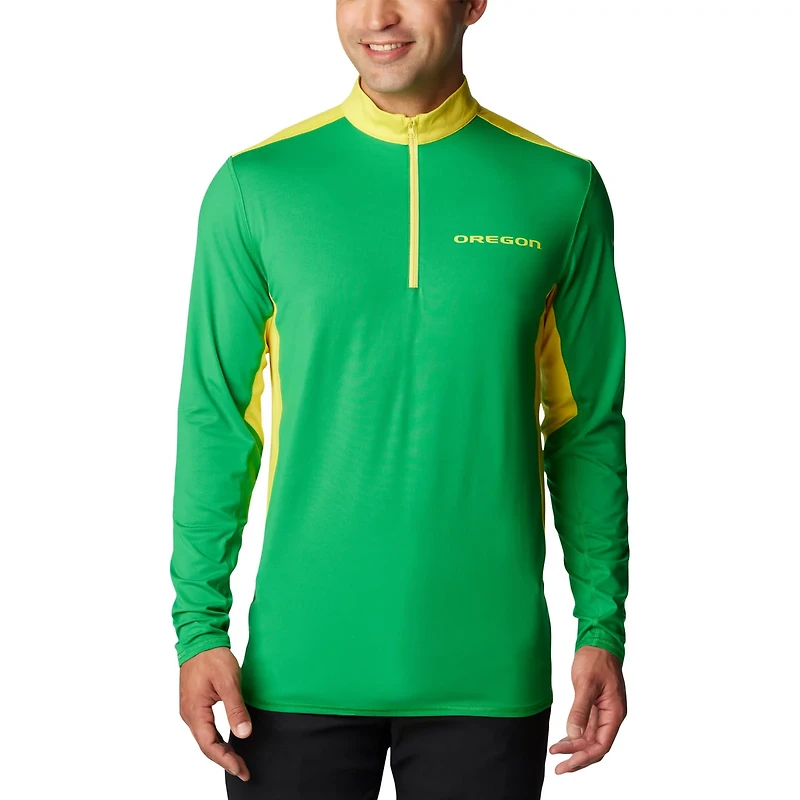Columbia Oregon Ducks Tech Trail Omni-Shade Quarter-Zip Top