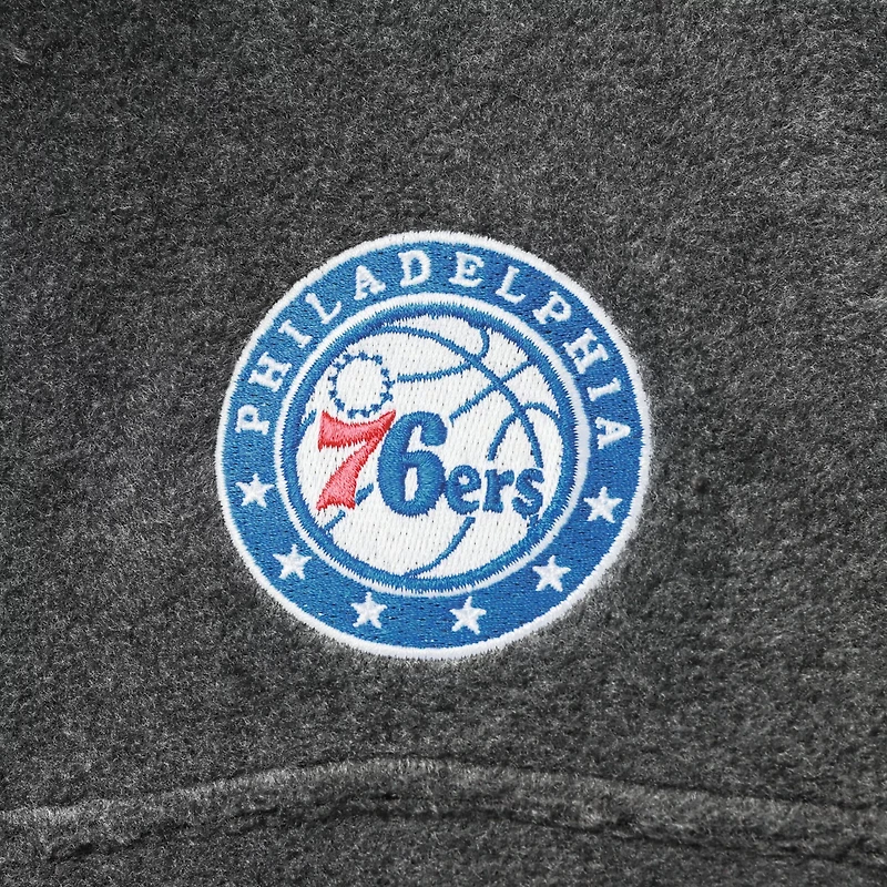 Columbia Philadelphia 76ers Heathered Charcoal Flanker Full-Zip Jacket