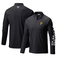 Columbia Pittsburgh Pirates Terminal Tackle Omni-Shade Raglan Quarter-Zip Pullover Top