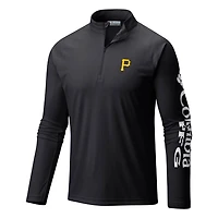 Columbia Pittsburgh Pirates Terminal Tackle Omni-Shade Raglan Quarter-Zip Pullover Top