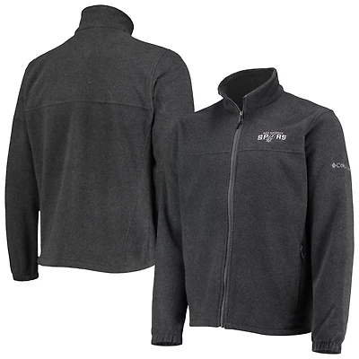 Columbia San Antonio Spurs Heathered Charcoal Flanker Full-Zip Jacket