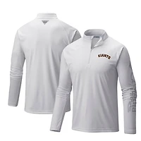 Columbia San Francisco Giants Terminal Tackle Omni-Shade Raglan Quarter-Zip Pullover Top