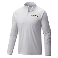Columbia San Francisco Giants Terminal Tackle Omni-Shade Raglan Quarter-Zip Pullover Top