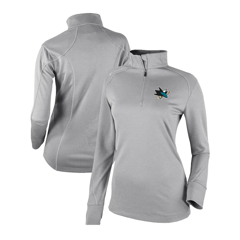 Columbia San Jose Sharks Omni-Wick Shotgun 20 Quarter-Zip Pullover Top