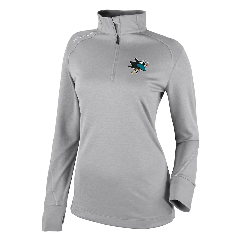 Columbia San Jose Sharks Omni-Wick Shotgun 20 Quarter-Zip Pullover Top