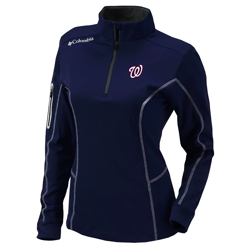 Columbia Washington Nationals Omni-Wick Shotgun Quarter-Zip Pullover Top