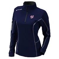 Columbia Washington Nationals Omni-Wick Shotgun Quarter-Zip Pullover Top