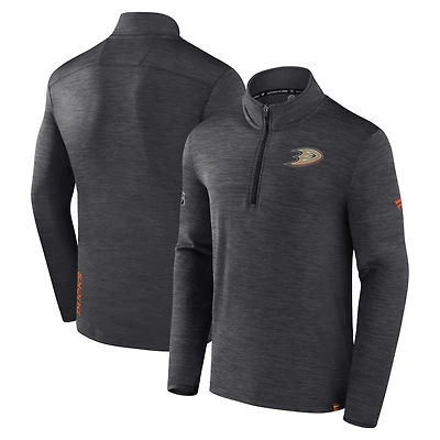 Fanatics Branded Anaheim Ducks Authentic Pro Quarter-Zip Pullover Top
