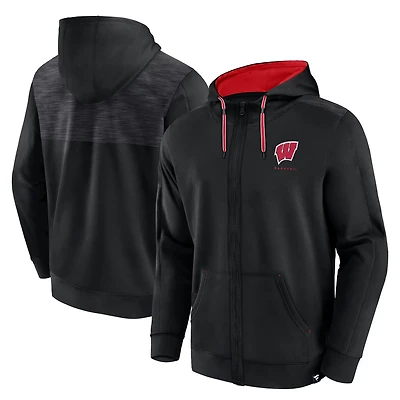 Fanatics Branded Wisconsin Badgers Power Index Full-Zip Hoodie